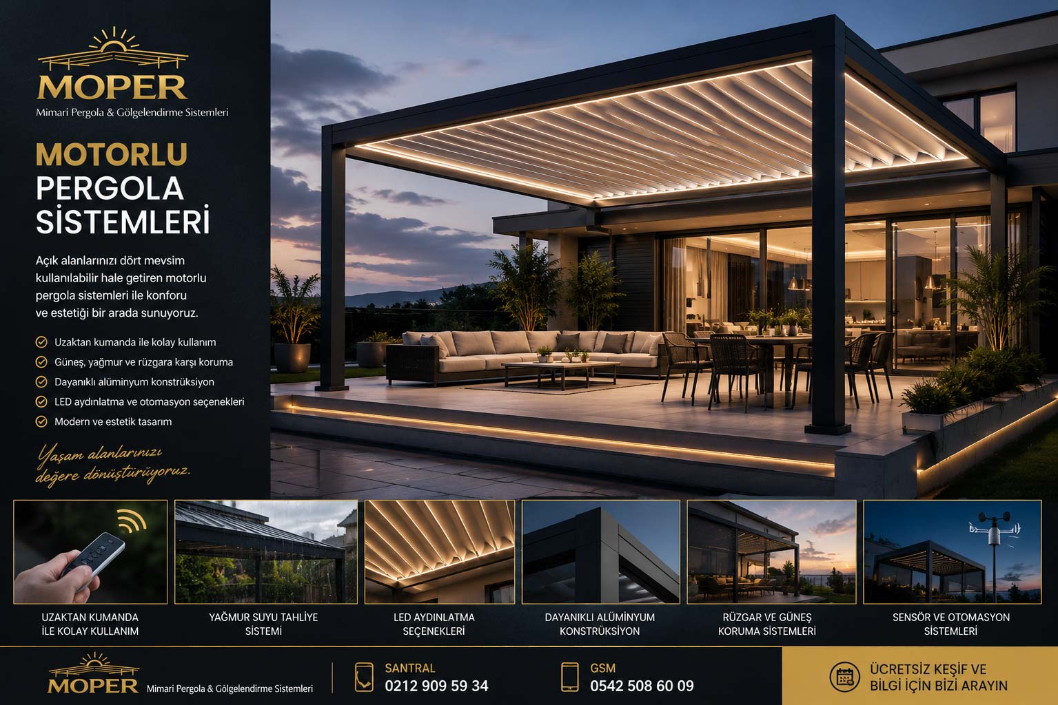 Motorlu Pergola Sistemleri